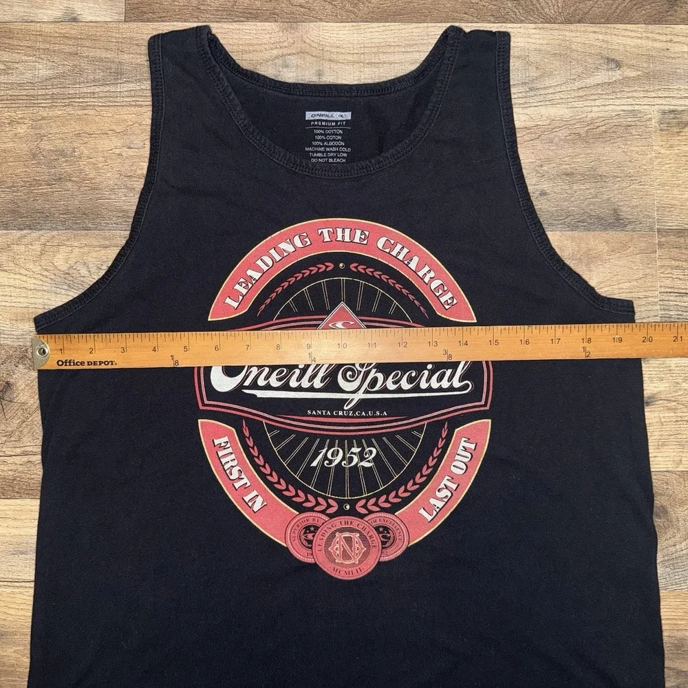 O'Neill Premium Fit Men's Tank Top Black Red Size Medium